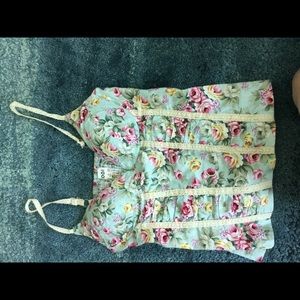 Floral bustier/corset/lingerie